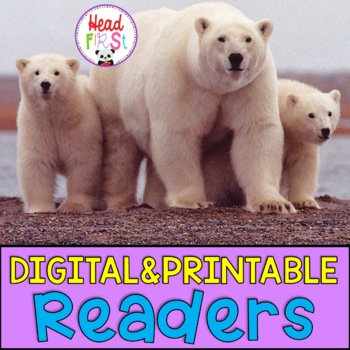 Preview of Polar Bears Nonfiction Digital and Printable Guided Reading Books and Activities