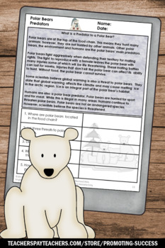 Polar Bears Science Nonfiction Reading Passages And