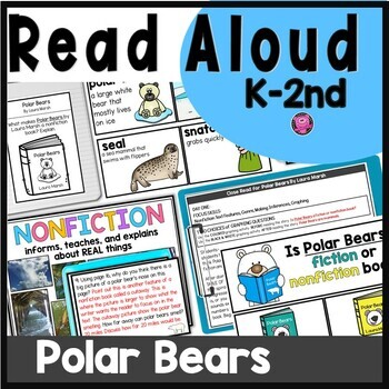 Preview of Polar Bears Nonfiction Reading Comprehension Worksheets Lesson Plans Activities