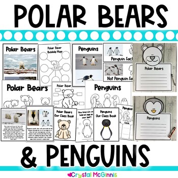 Preview of Polar Bear Activities and Penguin Activities | Literacy | Crafts | Winter