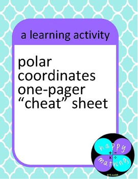 Preview of Polar Coordinates One-Pager "Cheat" Sheet