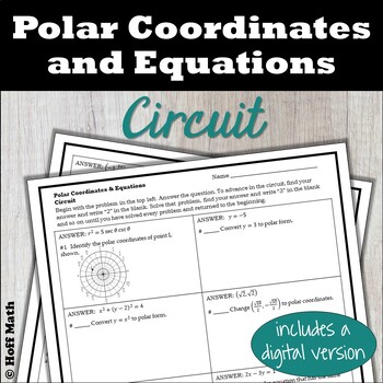 Preview of Polar Coordinates and Equations CIRCUIT with worked solutions | PRINT & DIGITAL