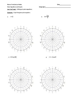 Preview of Polar Equations and Graphs Notes