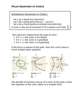 Preview of Polar Equations of Conics