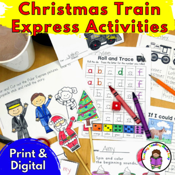 Preview of Christmas Train Express Activities | Digital and Print Winter Activities
