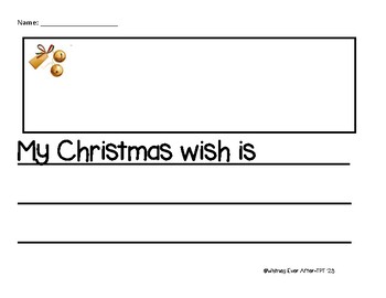 Preview of Polar Express Christmas Wish Writing