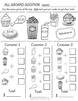 Polar Express - Cross-curricular Addition and Multiplication Activity