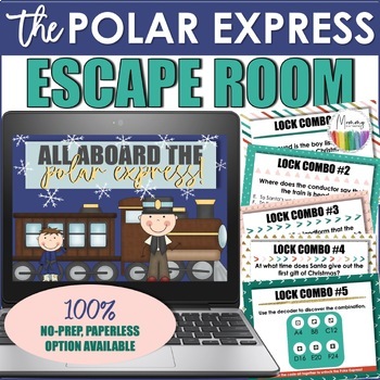 Preview of Polar Express Escape Room | Book Comprehension | DIGITAL + PRINT