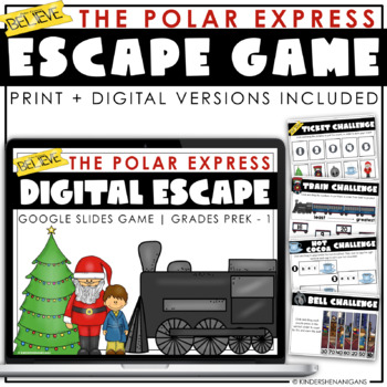 Preview of Polar Express | Escape Room | Print + Digital