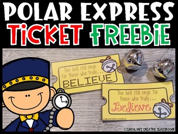 polar express tickets printable teaching resources tpt