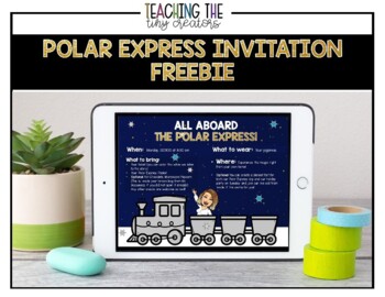 Preview of Polar Express Invitation FREEBIE