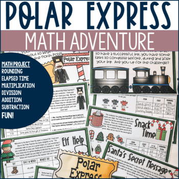 Preview of Polar Express Math Adventure! NO PREP fun for 3rd & 4th Grades