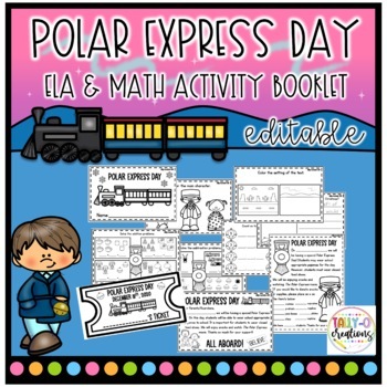 Preview of Polar Express Pajama Day Booklet, Tickets, Letters, and Crowns | Editable