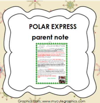 Preview of Polar Express Parade and Caroling Parent / Family Note