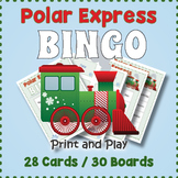 Polar Express Party BINGO & Memory Matching Card Game