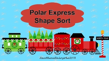Preview of Polar Express Shape Sort - 2D and 3D Shapes