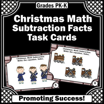 Preview of Christmas Simple Subtraction with Pictures within 10 Special Education Math