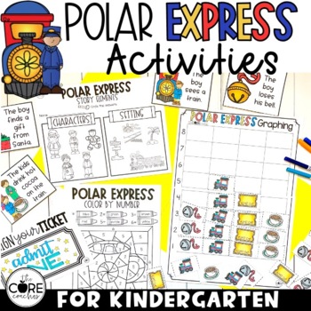 Preview of Polar Express Themed Kindergarten Lesson - Christmas Train Activities