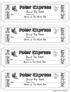 Polar Express Tickets Printable Worksheets Teachers Pay Teachers