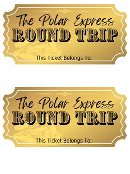 Polar Express Tickets by Chloe Ryan | TPT