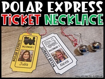 Preview of Polar Express Train Ticket [Editable pictures & Names]