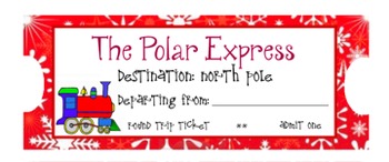 train tickets polar express subject kids kindergarten