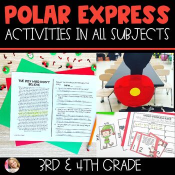 Preview of Polar Express Unit for 3rd & 4th grade with Christmas activities in all subjects