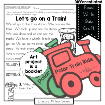 Preview of Polar Express / Winter Train Ride - Literacy and Craft
