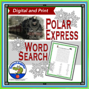 Preview of Polar Express Word Search - Two Puzzles with Easel Activity