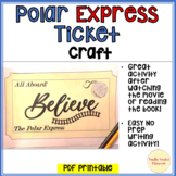 Polar Express craft ticket Christmas
