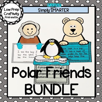 Preview of Polar Friends Cut And Paste Writing Craftivities Bundle