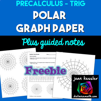 Preview of Polar Graph Paper Freebie with Unit Circle