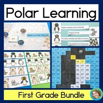 Preview of Polar Learning Bundle with Telling time | Patterns | Reading and 100s Charts