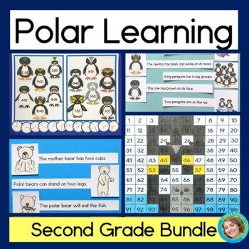 Preview of Polar Reading Writing 100s Charts Telling Time Science Activities for 2nd Grade