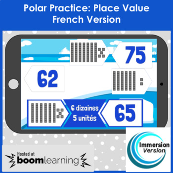 Preview of Polar Practice: Place Value Boom Deck (FRENCH VERSION)