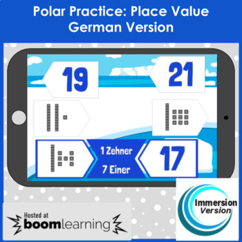 Preview of Polar Practice: Place Value Boom Deck (GERMAN VERSION)