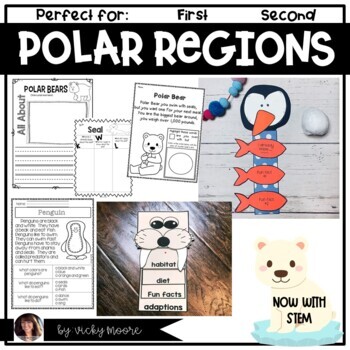 Preview of Polar Regions | Arctic and Antarctic Unit | Polar Regions Art Writing Science