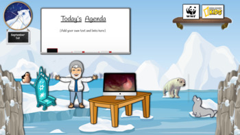Preview of Polar Themed Animated Virtual Classroom