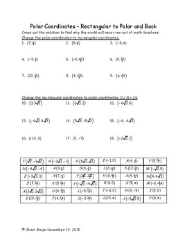 Polar Puzzle Math Worksheet Answers - Promotiontablecovers