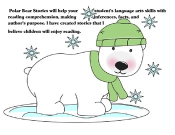 Preview of Polar bear Stories for language arts graphics by mycutegraphics.com