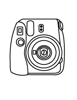 Polaroid Coloring Sheet by Allyn Hensley | TPT