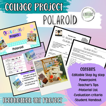 Preview of Polaroid Icebreaker, Collage Art Project, Beginning of the year, Back to school