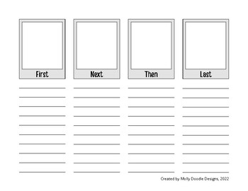 Preview of Polaroid Storyboard Sequencing Worksheet