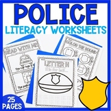 Police Activities Community Helper Literacy Worksheets Pre
