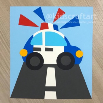 Preview of Police Car Week Thank You Appreciation Craft Card Bulletin Board End of Year