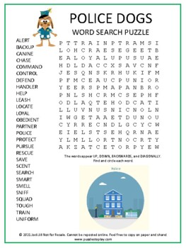 Word Search Puzzles for Kids Fun with Dogs : Word Find Puzzles All