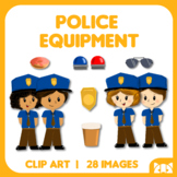 Clip Art: Police Equipment (Policeman, Badge, Donut, Handc