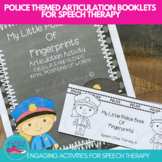 Police Fingerprint Articulation Books for Speech Therapy