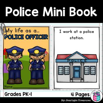 Preview of Police Mini Book for Early Readers - Careers and Community Helpers