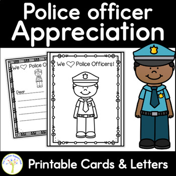 Preview of Police Officer and Resource Officer Appreciation Thank You Cards
